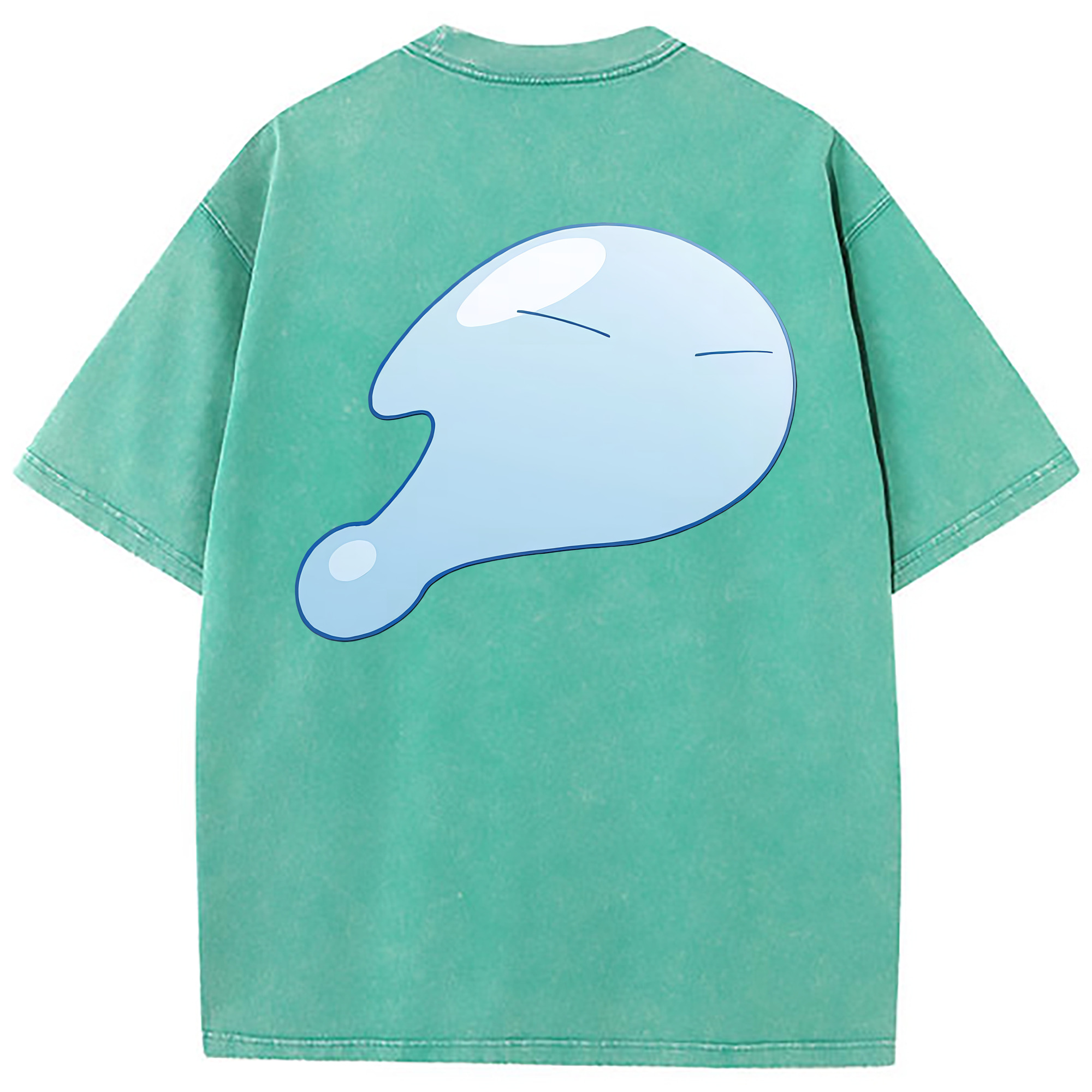 （画像用） 転スラ Regarding Reincarnated to Slime 綿100% ヴィンテージ風 半袖Tシャツ（背面プリント）